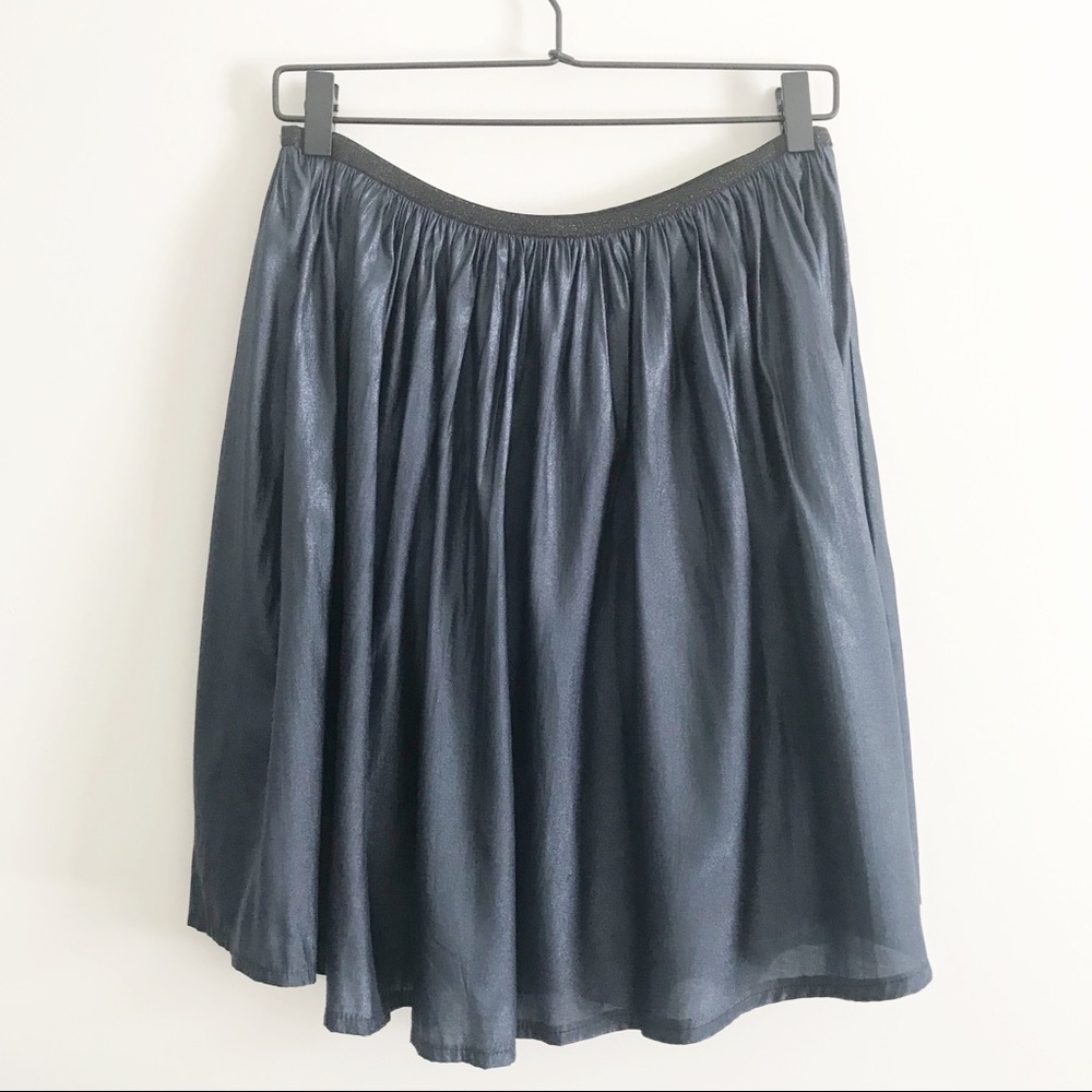 CHARLOTTE RUSSE Navy Metallic Skirt